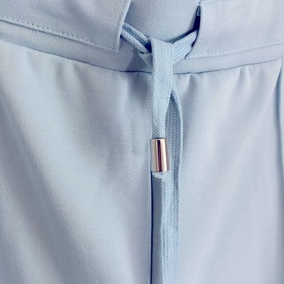 Ruby Rd First Frost Light Blue Pull on Drawstring Wide leg permanent Pleat NWT - Picture 3 of 8
